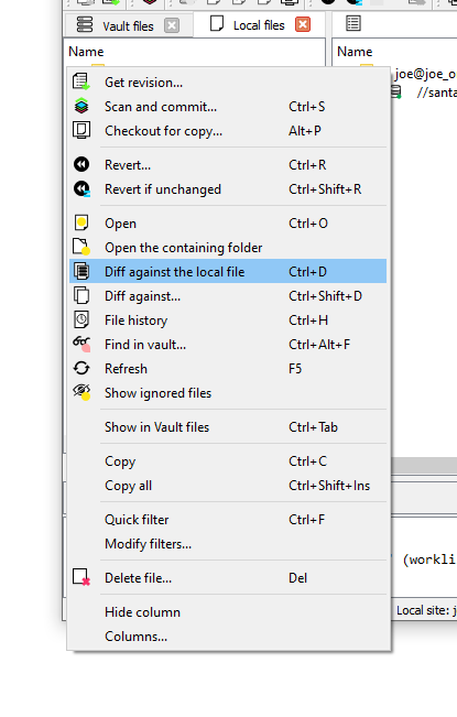 Opening IDA for diff